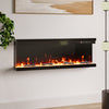 LED Fireplace Media Wall Fire Wall Mounted / Standing Electric Heater 40-100in