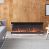 LED Fireplace Media Wall Fire Wall Mounted / Standing Electric Heater 40-100in