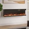 LED Fireplace Media Wall Fire Wall Mounted / Standing Electric Heater 40-100in