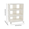 Shoe Rack with Wheels Entryway Hallway Shoes Organizer Storage Shelf Stand White