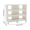 Shoe Rack with Wheels Entryway Hallway Shoes Organizer Storage Shelf Stand White