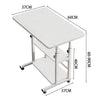 Mobile Over Bed Chair Table Overbed Height Adjustable Laptop Serving Tray Stand