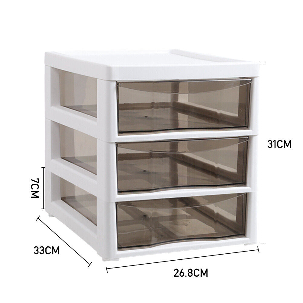 Plastic Storage Drawers Tower Unit Desktop Files Cabinet Make Up Box With Wheels