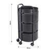 Kitchen Rotating Trolley Shelf Vegetable Fruits Rack Bathroom Storage Organiser
