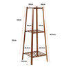 77/97/117cm Tall Bamboo Plant Stand Pot Holder Shelf Corner Side Table