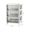 Plastic Storage Drawers Tower Unit Desktop Files Cabinet Make Up Box With Wheels