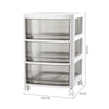 4/5/6 Tier Rolling Tower Storage Unit Trolley Chest Drawer Home Office Organizer