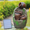 Garden Solar/Electric Water Feature LED Fountain Out/Indoor Resin Ornament Light