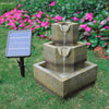 Garden Solar/Electric Water Feature LED Fountain Out/Indoor Resin Ornament Light