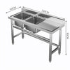 Commercial Kitchen Stainless Steel Catering Sink Wash Basin Sinks Table & Waste