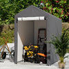 Outdoor Storage Shed Equipment Shelter Cover Bicycle PE Waterproof Steel Frame