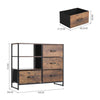 Industrial Rustic Wood Storage Cabinet Fabric Chest Of Drawer Bedroom Dresser