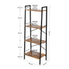 Bookcase Display Storage Shelving Unit Stand 4/5 Tier Steel Frame Ladder Shelf