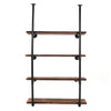 Wooden Rustic Industrial Pipe Metal Wall Floating Shelf Storage Shelving Unit
