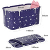 Folding Bathtub Water Tub Adult Children Kids Spa Soaking Sauna SPA Bath Tub Lid