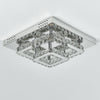 Modern XL Living Room Lamp LED Celling Light Crystal Pendant Chandelier Square