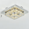 Square Ceiling Lights Pendant Chandelier Bedroom LED Crystal Lights Fitting Lamp
