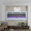 2023 Electric Wall Mounted LED Fireplace 12 Color Wall Inset Into Fire 40 50 60"