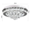 Modern LED Chandelier Light FlushMount Crystal Ceiling Light Living Bedroom Lamp