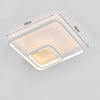 Square/Ring LED Ceiling Lamp Dimmable Light Chandelier Fixture Living Bedroom