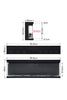 Wall Mounted 40/50/60'' LED Fireplace Inset Electric Fire Glass 3 Side Full View