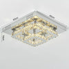 20-100cm Flush Mount Modern Square Ceiling Chandelier Crystal Light Lamp Pendant