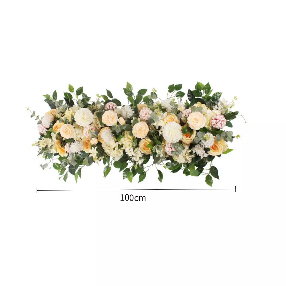 Artificial Wedding Rose Flower Row Top Table Backdrop Arch Arrangement Wall Deco