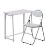 Folding Wooden Desk & Chair Set Deluxe Home Office Bedroom PC Laptop Study