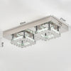 LED Crystal Chandelier Ceiling Light Round/Square Pendant Lamp Dining LivingRoom