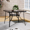 Garden Bistro Furniture Table Rattan Chairs Variable Shape with Umbrella Hole