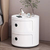 Round ABS Cylinder Cabinet Cupboard Drawer Storage Unit Bathroom Bedroom Stand