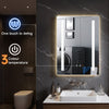 LED Bathroom Mirror with 3 Mode Lights Demister Illuminate Touch Sensor Anti-fog