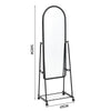 Cheval Mirror Floor Standing Arched Full Length Makeup Bedroom with Shelf