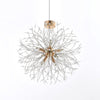 LED Ceiling Light Firework Pendant Vintage Lampshade Chandelier Crystal Droplets