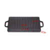 Cast Iron Griddle Plate Fry Pan Grill Bbq Cooking Skillet Double Side Reversible