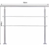 Stainless Steel Hand Rail Balustrade 2 Cross Bar Porch Garden Safety Stair Rails
