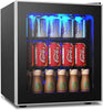 46L Drinks Cooler Fridge Glass Door Compact Counter Top Beer Wine Chiller