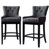 1/2X Linen Bar Stools High Counter Breakfast Chair Kitchen Pub Restaurant Wooden