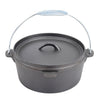 Portable Deep and Thick Stew Pot, Cast Iron Pot, Camping Cooking