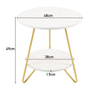 2Tier Round Bedside Table Nightstand Coffee Tea Side End Lamp Desk Shelf Storage