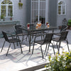 Garden Bistro Furniture Table Rattan Chairs Variable Shape with Umbrella Hole