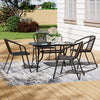 Garden Bistro Furniture Table Rattan Chairs Variable Shape with Umbrella Hole