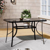 Garden Bistro Furniture Table Rattan Chairs Variable Shape with Umbrella Hole