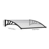 Door Canopy Window Awning Rain Shelter Front Back Porch Outdoor Patio Roof Cover