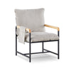 Single Accent Chair with Metal Frame Wide Seat Corduroy Armchair Living Room