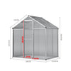 4/6/8/10*6FT Walk-In Transparent Sheets Greenhouse Plant Grow Galvanized Alumini