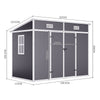 Outdoor Garden Storage Shed 4x8' 5x4FT Pent Plastic Utility Tool House Log Sheds