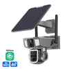 Solar Triple-Lens Linkage Camera 10X Zoom WiFi 4G Security Cameras Surveillance