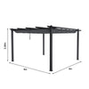 Gazebo Backyard Pool Garden Pergola Canopy Sun Shade Shelter w/ Retractable Roof