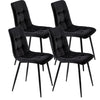 Dining Table and Chairs Set 4 Marble Effects Kitchen Table Chairs w/ Metal Legs